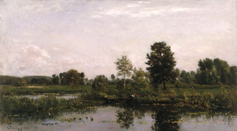 Charles-Francois Daubigny A Bend in the River Oise